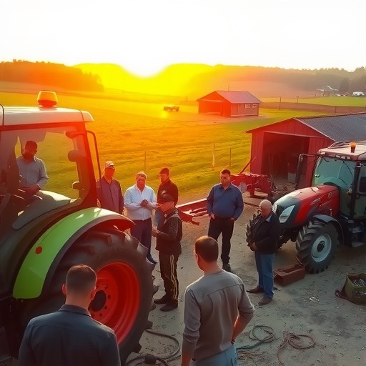 鄱阳农机化部门组织农机技术骨干开展农机体检送下乡活动(图1)