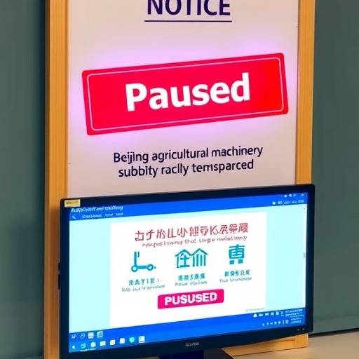 关于暂停北京市农机购置补贴信息系统运行的通知(图1)