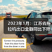 2023年1月:江苏省拖拉机出口金额同比下降13.2%(图1) 2023年1月:江苏省拖拉机出口金额同比下降13.2%(图1)