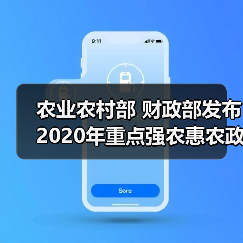 农业农村部 财政部发布2020年重点强农惠农政策（图1）
