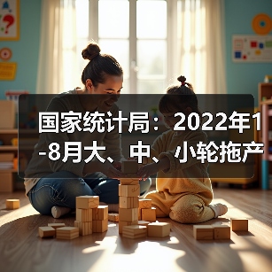 国家统计局：2022年1-8月大、中、小轮拖产量及增长率（图1）
