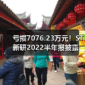 亏损7076.23万元！ST新研2022半年报披露（图4）