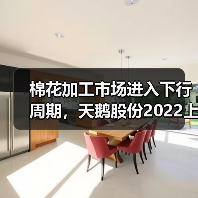 棉花加工市场进入下行周期，天鹅股份2022上半年利润缩减（图4）