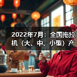 2022年7月：全国拖拉机（大、中、小型）产量较去年同期均有增长（图4）