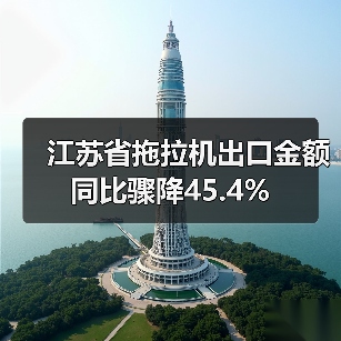 江苏省拖拉机出口金额同比骤降45.4%（图1）