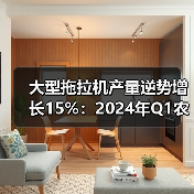 大型拖拉机产量逆势增长15%：2024年Q1农机市场何以