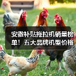 安徽补贴拖拉机销量榜单!五大品牌机型价格深度解析(图2) 安徽补贴拖拉机销量榜单!五大品牌机型价格深度解析(图2)