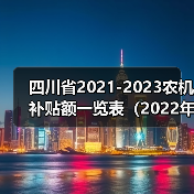 四川省2021-2023农机补贴额一览表（2022年第二批）（图4）