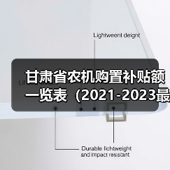 甘肃省农机购置补贴额一览表（2021-2023最新修订版）详情公布（图1）