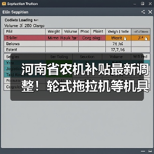 河南省农机补贴最新调整！轮式拖拉机等机具参数和补贴额有变化？（图2）