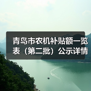 青岛市农机补贴额一览表（第二批）公示详情（图4）