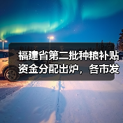 福建省第二批种粮补贴资金分配出炉，各市发放金额揭秘（图1）