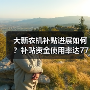 大新农机补贴进展如何?补贴资金使用率达77%(图4) 大新农机补贴进展如何?补贴资金使用率达77%(图4)