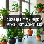 2025年1-7月：我国农机累计出口金额同比增长40.4%（图1）
