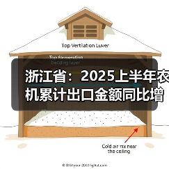 浙江省:2025上半年农机累计出口金额同比增长26.3%(图4) 浙江省:2025上半年农机累计出口金额同比增长26.3%(图4)