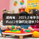 湖南省：2025上半年农机出口金额同比增长109.46%（图1）