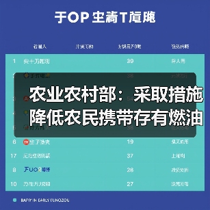 农业农村部:采取措施降低农民携带存有燃油的农机导致意外违法案件发生率(图2) 农业农村部:采取措施降低农民携带存有燃油的农机导致意外违法案件发生率(图2)