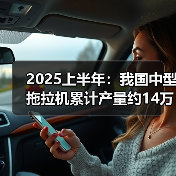 2025上半年：我国中型拖拉机累计产量约14万台，小型拖拉机产量下滑明显（图4）
