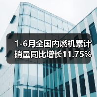 1-6月全国内燃机累计销量同比增长11.75%（图4）