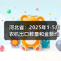 河北省:2025年1-5月农机出口数量和金额均“同比双增”(图2) 河北省:2025年1-5月农机出口数量和金额均“同比双增”(图2)