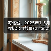 河北省:2025年1-5月农机出口数量和金额均“同比双增”(图4) 河北省:2025年1-5月农机出口数量和金额均“同比双增”(图4)