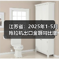 江苏省：2025年1-5月拖拉机出口金额同比增长50.5%,与进口数据形成鲜明对比（图2）