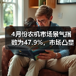 4月份农机市场景气指数为47.9%,市场凸显旺季不旺的特征(图3) 4月份农机市场景气指数为47.9%,市场凸显旺季不旺的特征(图3)