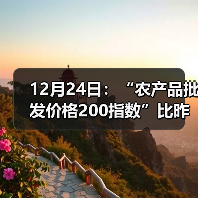 12月24日:“农产品批发价格200指数”比昨天上升0.04个点(图1) 12月24日:“农产品批发价格200指数”比昨天上升0.04个点(图1)