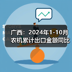 广西:2024年1-10月农机累计出口金额同比增长10.4%(图1) 广西:2024年1-10月农机累计出口金额同比增长10.4%(图1)