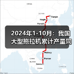 2024年1-10月:我国大型拖拉机累计产量同比增长6.3%(图4) 2024年1-10月:我国大型拖拉机累计产量同比增长6.3%(图4)