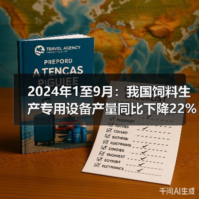2024年1至9月：我国饲料生产专用设备产量同比下降22%（图1）