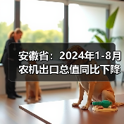 安徽省:2024年1-8月农机出口总值同比下降10.7%(图2) 安徽省:2024年1-8月农机出口总值同比下降10.7%(图2)