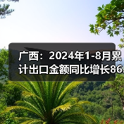 广西:2024年1-8月累计出口金额同比增长86.7%(图4) 广西:2024年1-8月累计出口金额同比增长86.7%(图4)