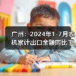 广州:2024年1-7月农机累计出口金额同比下降24%(图1) 广州:2024年1-7月农机累计出口金额同比下降24%(图1)