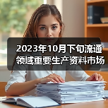2023年10月下旬流通领域重要生产资料市场价格变动情况（图1）