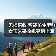 无损采收 智能仿生型鲜食玉米采收机亮相上海市（图1）